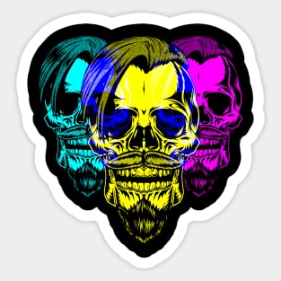 Tri-Portrait Skull - DS2 Sticker